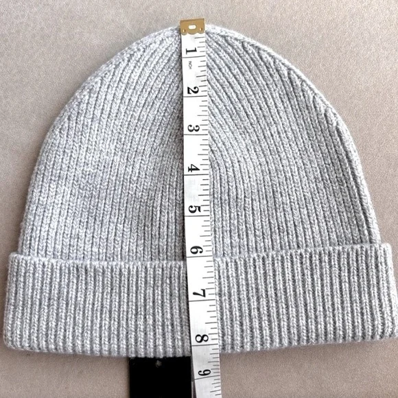 BNWT - RAG & BONE Ribbed Wool Beanie Grey Melange - Picture 4 of 8